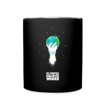 Er unterstützt die Welt - Niederländisch - Tasse einfarbig - Schwarz - Vorne