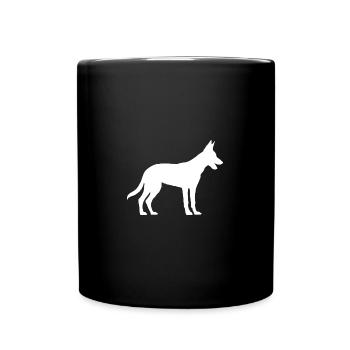 Schäferhund - Tasse einfarbig - Schwarz - Vorne