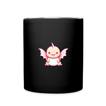 Axolotl meets Dino - Imaginative Wings - Full Colour Mug - black - Front