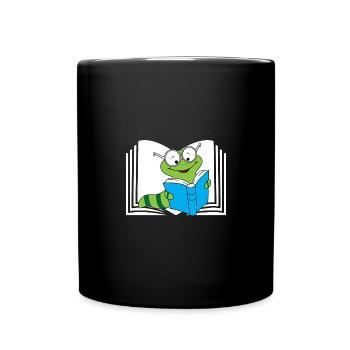 Books Bookworm - Full Colour Mug - black - Front
