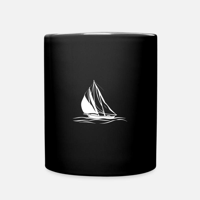 Segelschiff für dunkle Stoffe - Tasse einfarbig - Schwarz