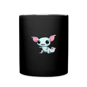 Mignon Kawaii Axolotl - Mug uni - noir - Devant