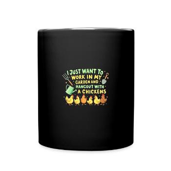 Garden Chickens - Full Colour Mug - black - Front
