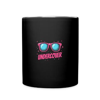 Undercover Speech - Funny Costume with Sun Bril - Full Colour Mug - black - Front
