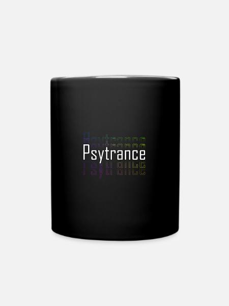 Psytrance - Tasse einfarbig - Schwarz
