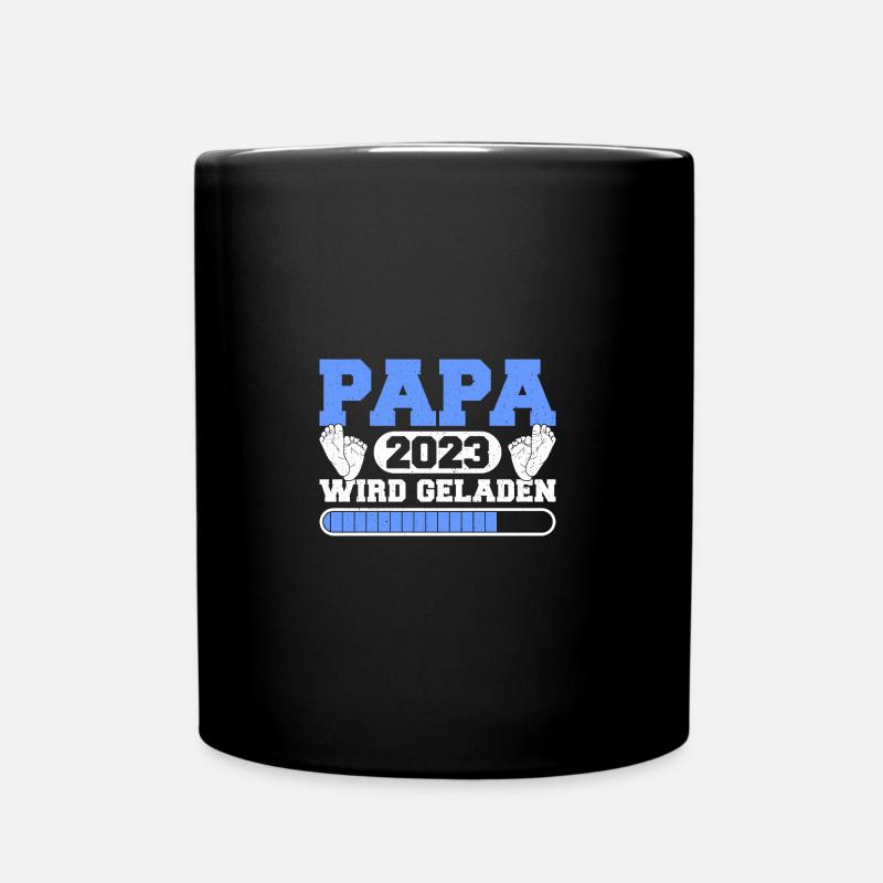 Werdender Papa 2023 loading Balken werdender Vater - Tasse einfarbig - Schwarz