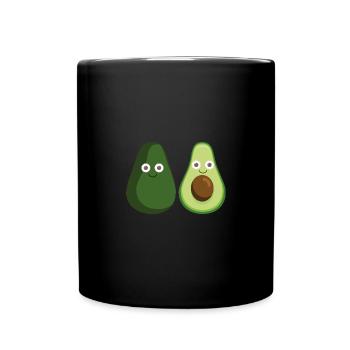 avocado,avocado,couple,couple - Full Colour Mug - black - Front