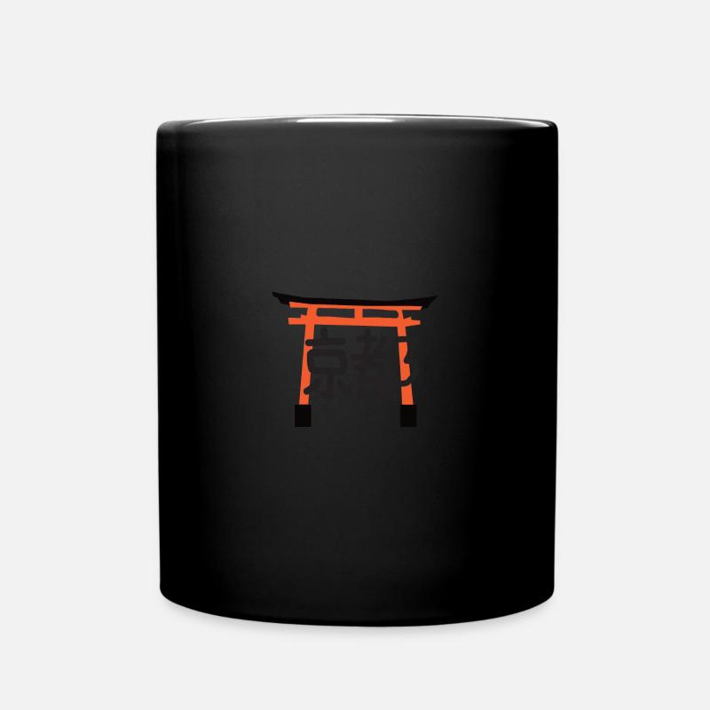 Kyoto mit Tori Tor - Tasse einfarbig - Schwarz