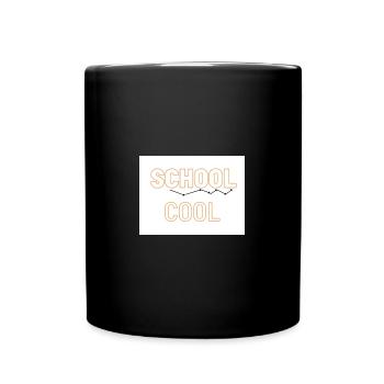 School=Cool Print - Tasse einfarbig - Schwarz - Vorne