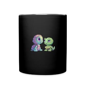 Fusion de tortues extraterrestres vertes - Mug uni - noir - Devant