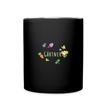 Gardener, Garden, Beets, Carrot, Flowers - Full Colour Mug - black - Front