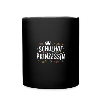Kita Abgänger Schulhof Prinzessin Erstklässlerin - Tasse einfarbig - Schwarz - Vorne