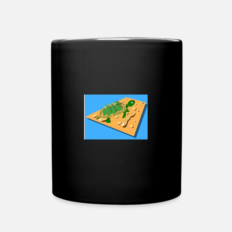 Schildkröte - Tasse einfarbig - Schwarz