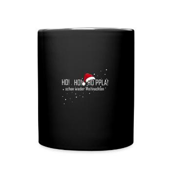 Beliebtes Weihnachtsdesign 2024 Dezent - Tasse einfarbig - Schwarz - Vorne