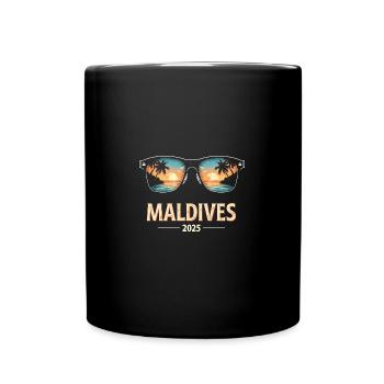 Sweet Maldives 2025 Vacay Mermaid Vacation Mom - Full Colour Mug - black - Front