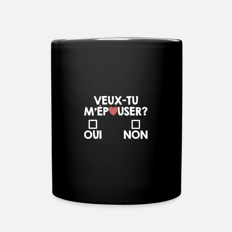 Demande En mariage Originale - Mug uni - noir