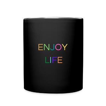 ENJOY LIFE - Pensée positive - Mug uni - noir - Devant