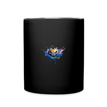 creepy pumpkin head - Full Colour Mug - black - Front