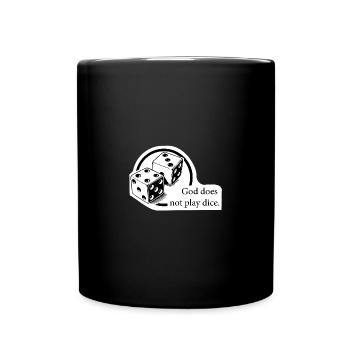 God does not play dice - Full Colour Mug - black - Front