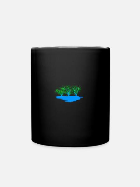 Farbe - Bunt - Leben - Baum - Tasse einfarbig - Schwarz