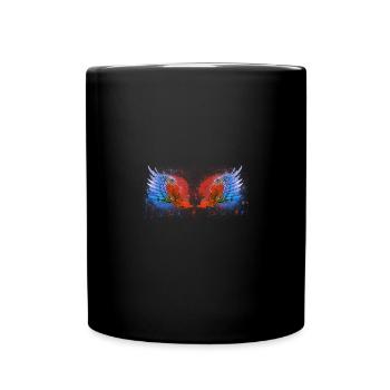 angelwings,angel,engelsflügel,flügel,bunt - Tasse einfarbig - Schwarz - Vorne