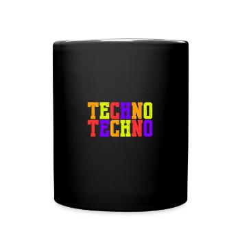 Techno Vibes - Tasse einfarbig - Schwarz - Vorne
