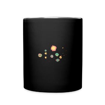 planeten - Tasse einfarbig - Schwarz - Vorne