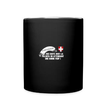 polente - Mug uni - noir - Devant