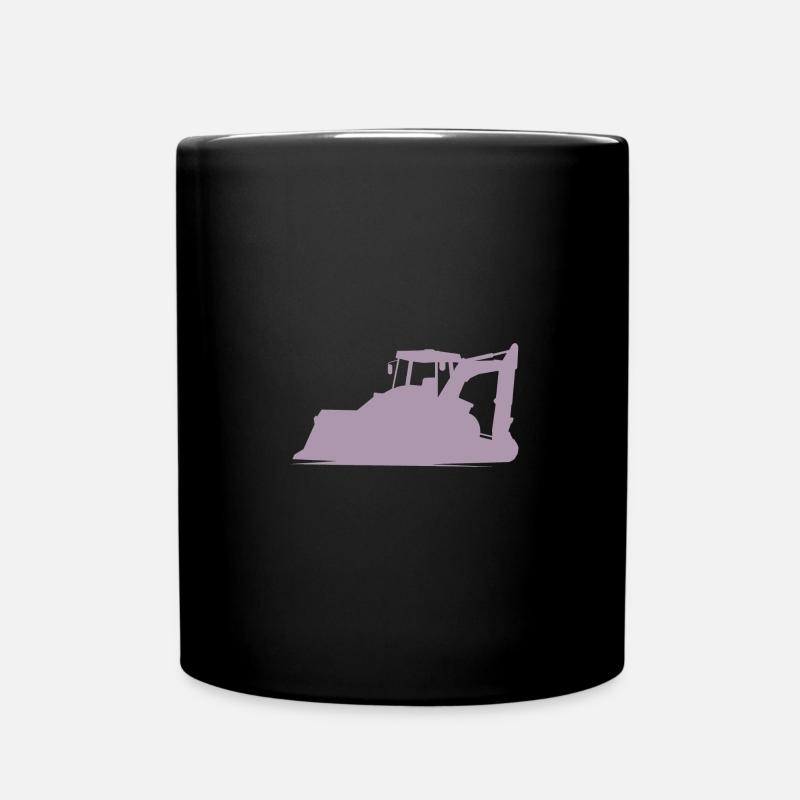 Baggerfahrer und Baugeräteführer Silhouette – - Tasse einfarbig - Schwarz