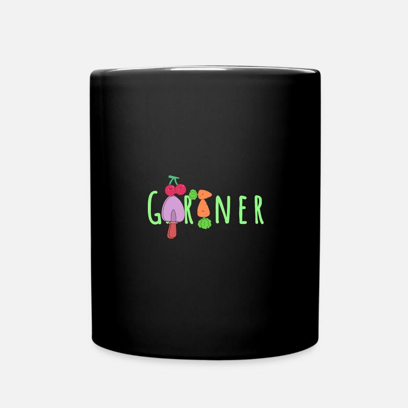 Gardener, Carrots, Font, Wordmark - Full Colour Mug - black