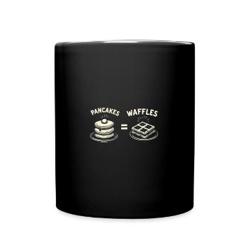Pfannkuchen und Waffeln - Tasse einfarbig - Schwarz - Vorne