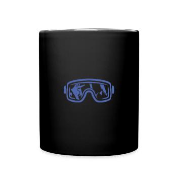 Winter magic on the snowboard: - Full Colour Mug - black - Front