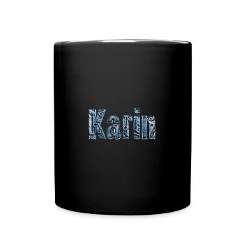 Karin jeans name - Tasse einfarbig - Schwarz - Vorne