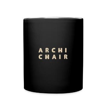 Archi chair - very expensive Anagramme jeu de mots - Mug uni - noir - Devant
