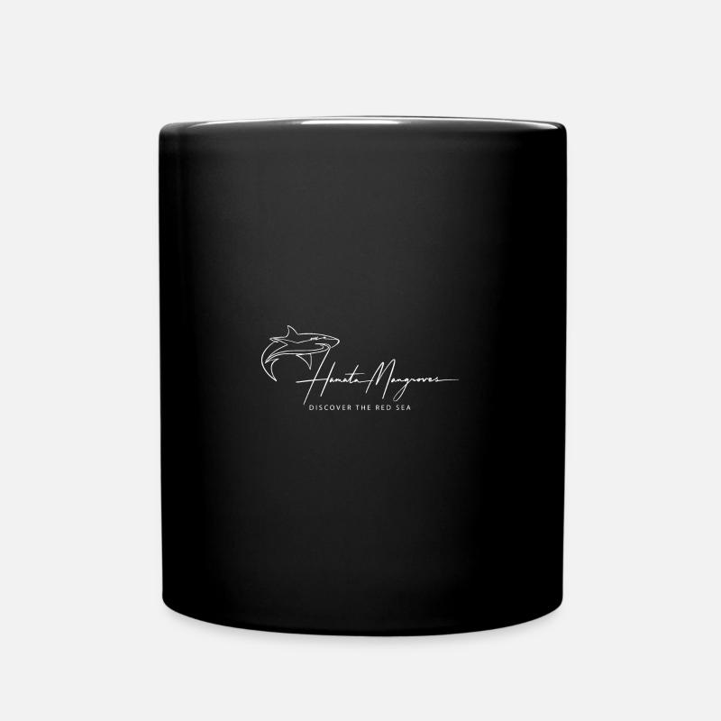 Hamata Mangroves Schriftzug weiß - Tasse einfarbig - Schwarz