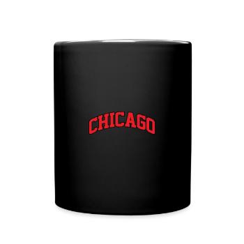 Chicago Logo: College-Design mit urbanem Stil - Tasse einfarbig - Schwarz - Vorne