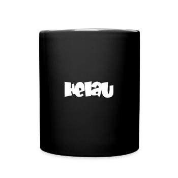 Helau - Tasse einfarbig - Schwarz - Vorne