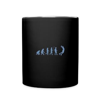 basketball Evolution - Basketballer beim Dunking - Tasse einfarbig - Schwarz - Vorne