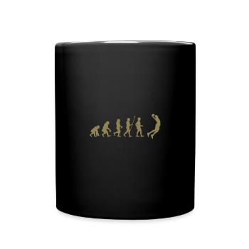 basketball Evolution - Basketballer beim Dunking - Tasse einfarbig - Schwarz - Vorne