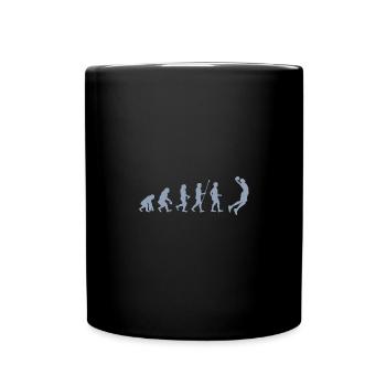 basketball Evolution - Basketballer beim Dunking - Tasse einfarbig - Schwarz - Vorne
