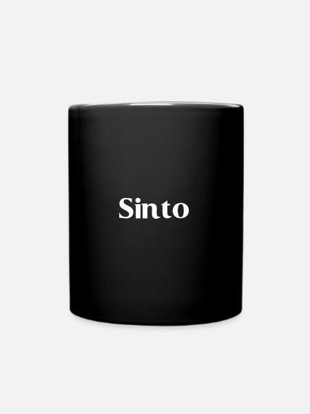 Sinto - Weiße Schrift - Tasse einfarbig - Schwarz