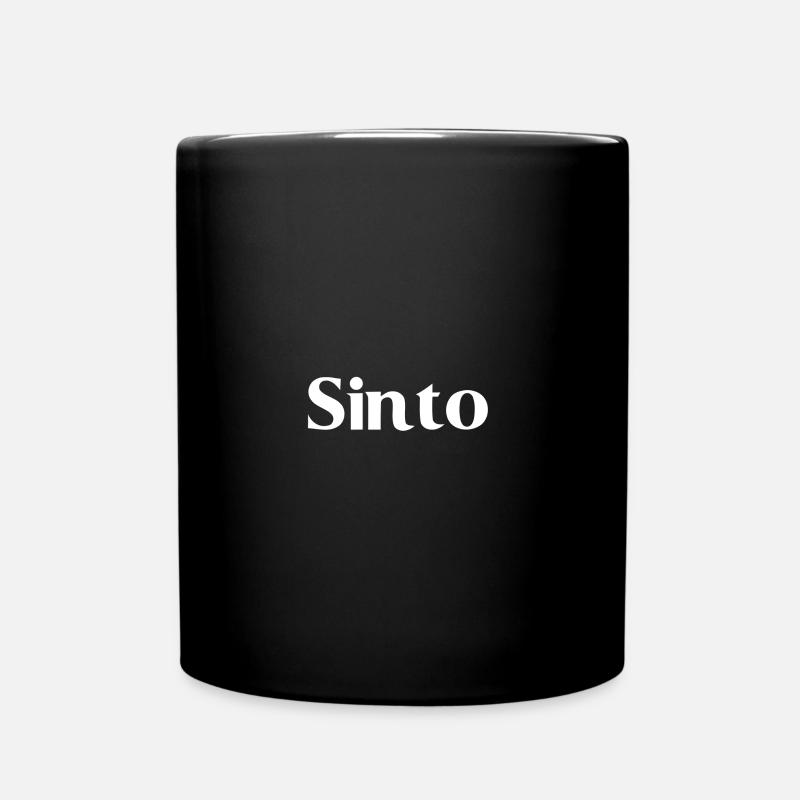 Sinto - Weiße Schrift - Tasse einfarbig - Schwarz
