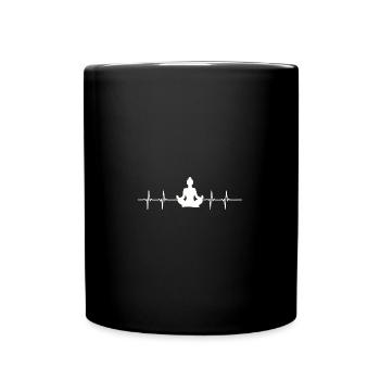 Pulse rate meditation - Full Colour Mug - black - Front