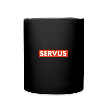 Servus | Bayern Österreich Wien München - Tasse einfarbig - Schwarz - Vorne