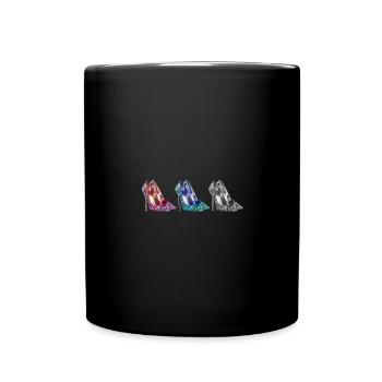 High Heels,Sequins,Rose,Shoes,Glitter,Glamour - Full Colour Mug - black - Front
