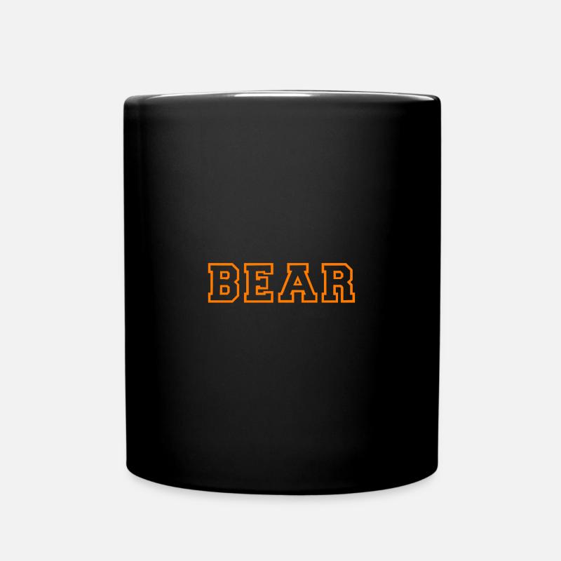 BEAR lettering - Full Colour Mug - black