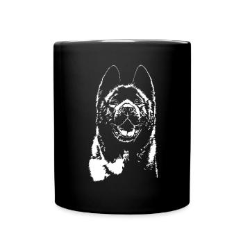 AMERICAN AKITA chien chiens portrait Wilsigns - Mug uni - noir - Devant