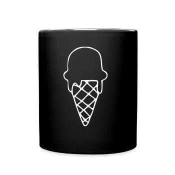 Emoji Ice Cream Sketch Stickers Crème Glacée - Mug uni - noir - Devant