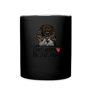 Kleiner Münsterländer - Tasse einfarbig - Schwarz - Vorne