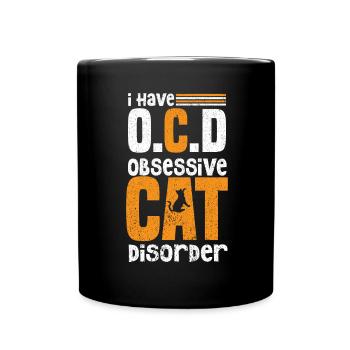 Chats Chat Chat Chat Chat Maman Mignon - Mug uni - noir - Devant
